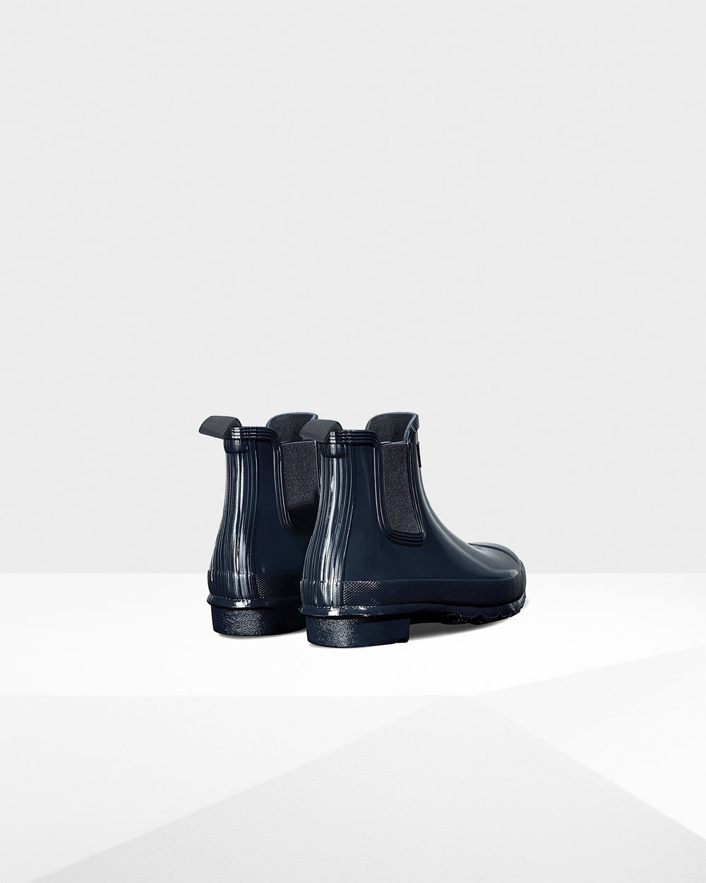 Womens Chelsea Boots - Hunter Original Gloss (08JLBRDPS) - Navy